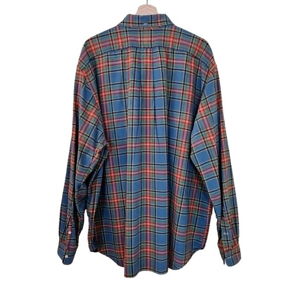 Ralph Lauren Shirt Mens 2XB Red Green Plaid LS Pony Button Down Classic Cotton - Picture 2 of 14
